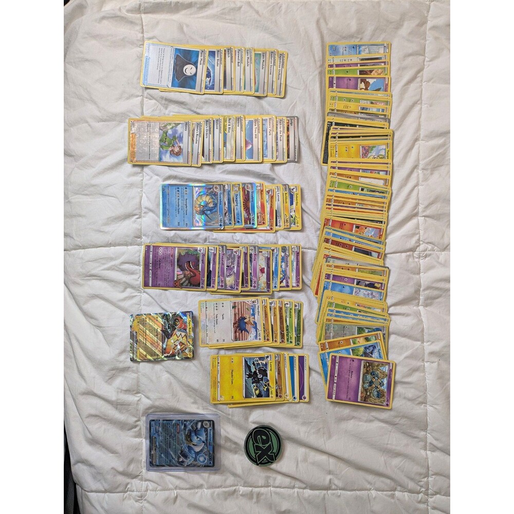 Pokemon TCG 90+ Card Sword & Shield Lot w/ EX, Full Art, Holo, English